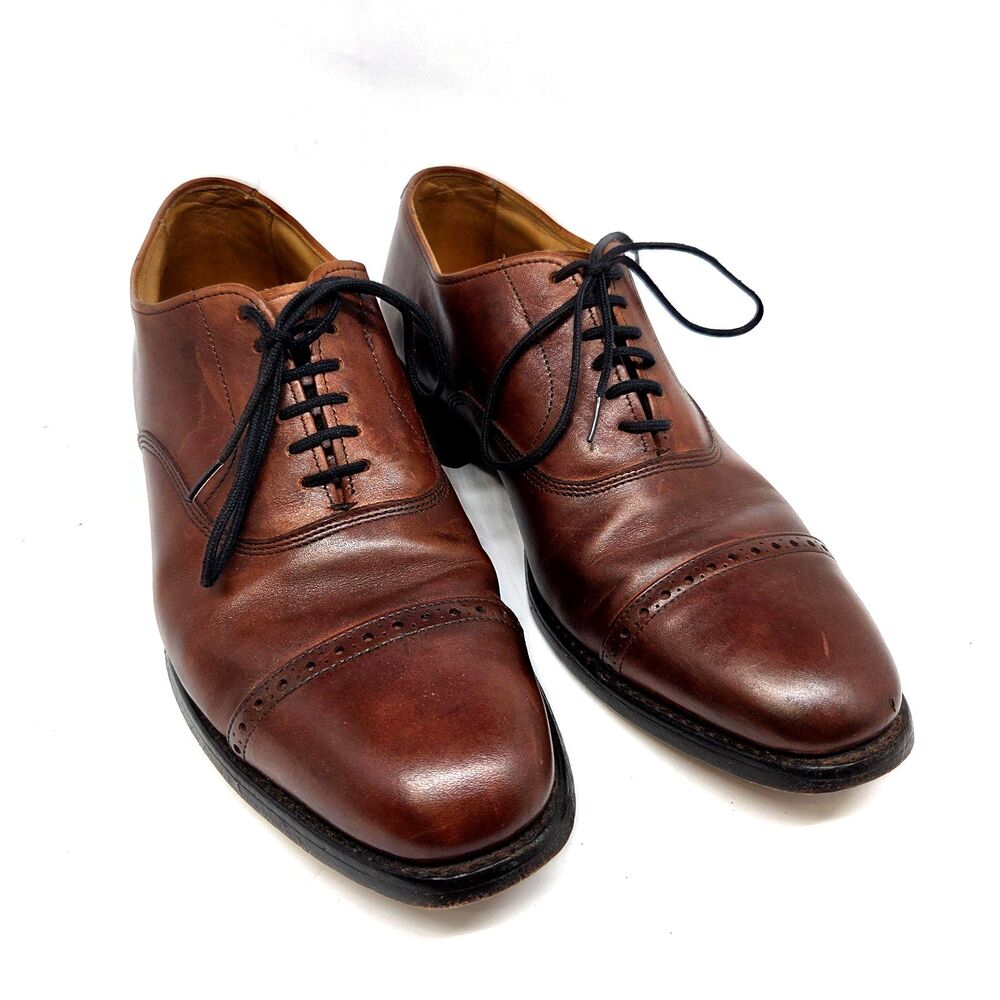 Allen Edmonds Men’s 8.5 D Byron Brown Cap Toe Brogue Oxford Dress Shoes